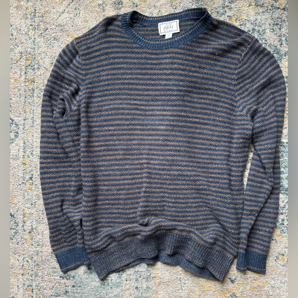 1906 Navy and Gray Striped Kids Joggers